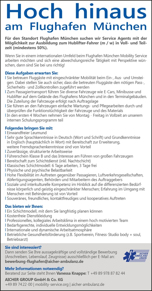 Service Agents (m/w/d) ab sofort!