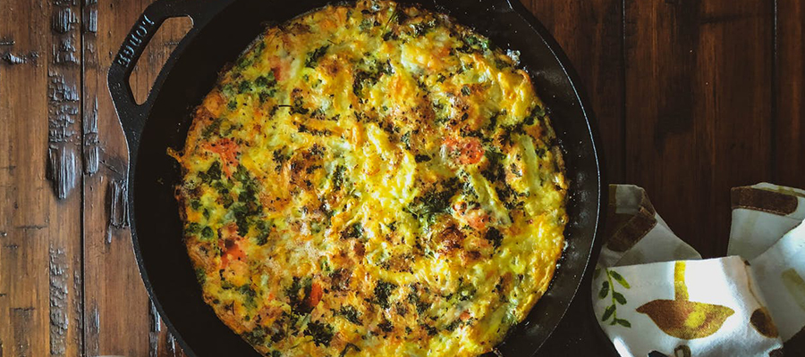 Frittata mit Tomaten und Champignons