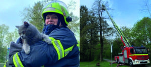 Feuerwehr Waldkraiburg rettet hilflose Katze