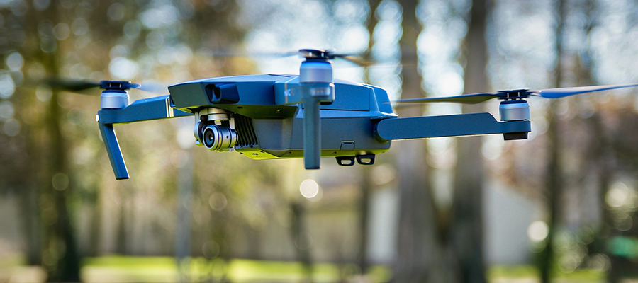 Drohne über Rosenheims Innenstadt