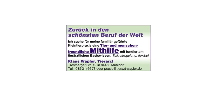 Mithilfe (m/w/d) ab sofort
